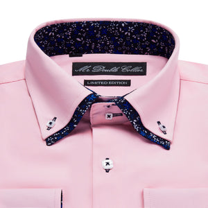 mens pink paisley dress shirt Ferrecci Men's Satine Hi-1030 Pink Paisley Pattern Button Down Dress Shirt 18 2XL 34-35 Sleeve