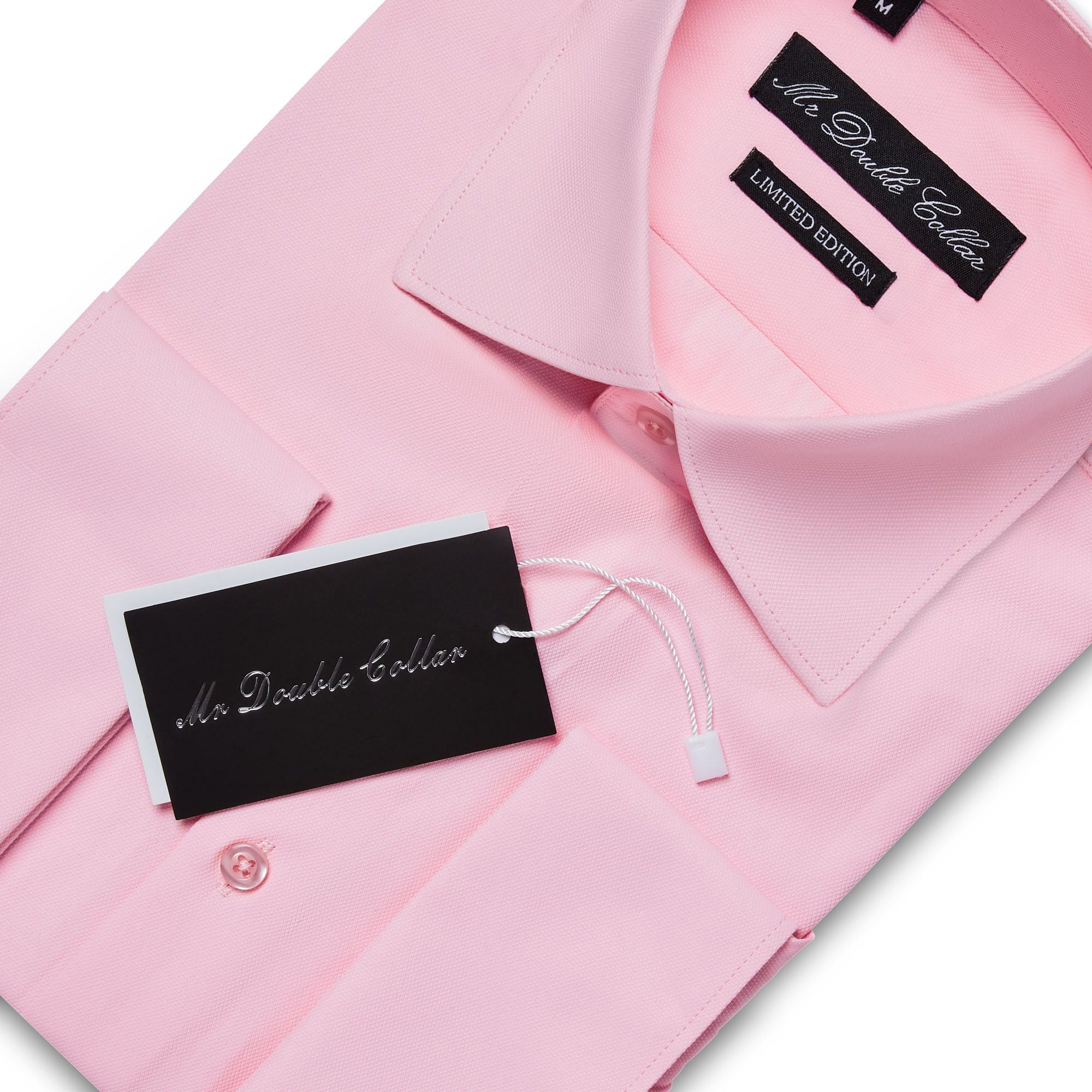pink mens dress shirt Mens Italian Double Cuff Formal Pink Shirt Slim Fit Include Metal Cuff – MrDoubleCollar