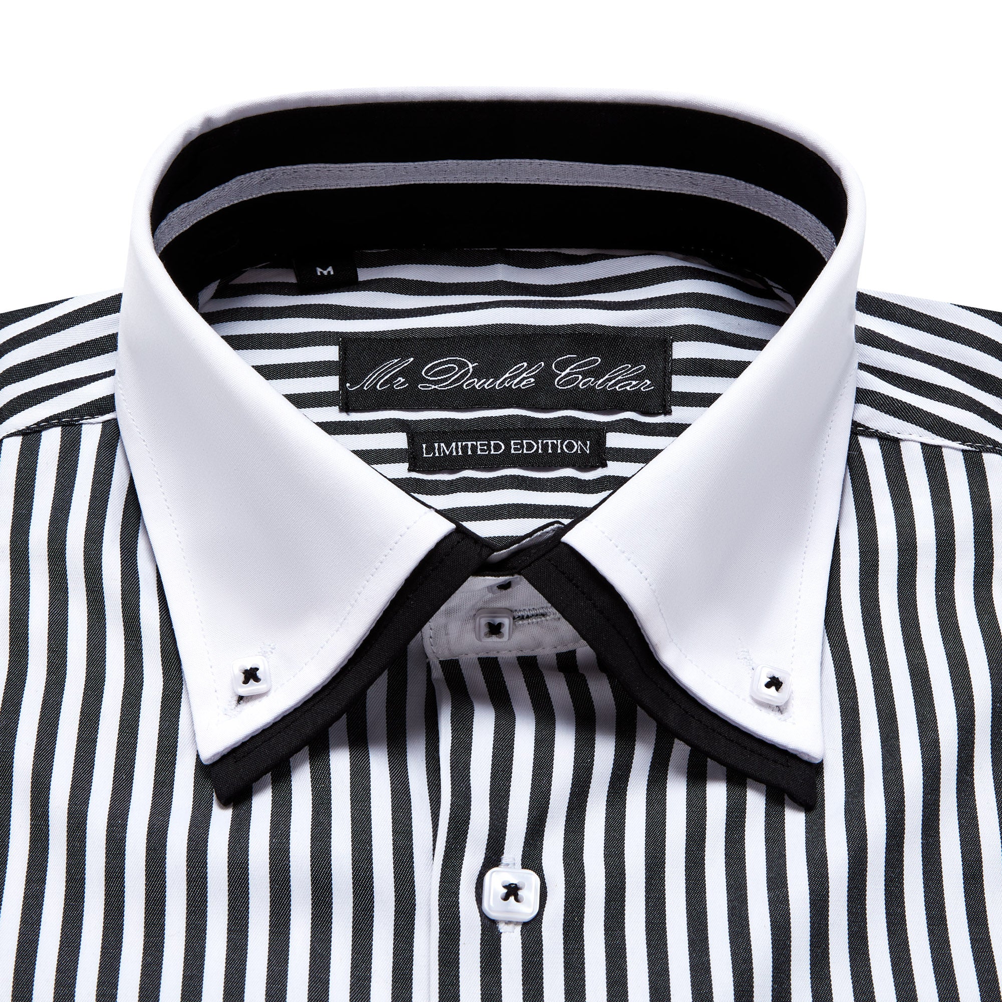 Mens Italian Design Black & White Pinstripe Contrast Shirt with White – MrDoubleCollar Mens Italian Design Black & White Pinstripe Contrast Shirt with White – MrDoubleCollar