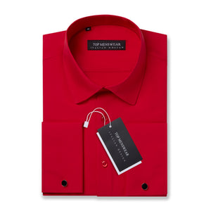 men's red dress shirt slim fit Mens Italian Double Cuff with Metal Cufflinks Long – MrDoubleCollar Color:Orchid Multi Designed For Comfort And 0-6M Size L USMC Marine